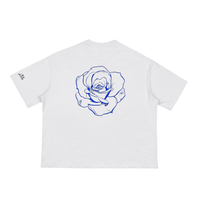 T-shirt classique coupe ample et carrée - Roses