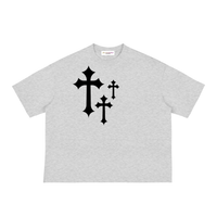 T-shirt classique coupe ample et carrée - Roses