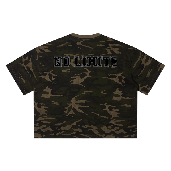 T-shirt unisexe à motif camouflage et coupe carrée - No Limits