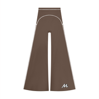 Pantalon de yoga évasé taille haute pour femme