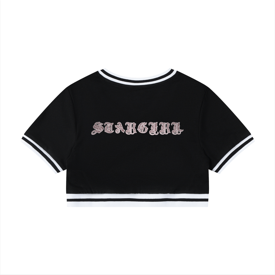 T-shirt court à col en V pour femme - Stargirl