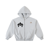 Sweat à capuche zippé en polaire, coupe carrée - Stars