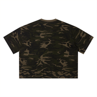 T-shirt unisexe à motif camouflage et coupe carrée