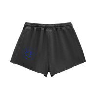 Short à effet délavé « snow wash » et bords francs - Roses