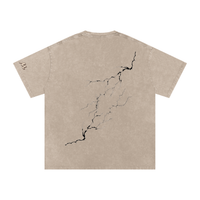 T-shirt oversize en coton à effet délavé « neige » - Lightning