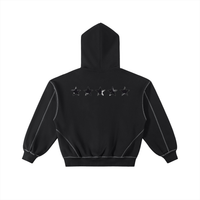 Sweat à capuche zippé en polaire, coupe carrée - Stars