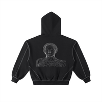 Sweat à capuche zippé en polaire, coupe carrée