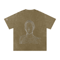 T-shirt oversize en coton à effet délavé « neige »
