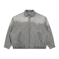 Veste en jean zippée unisexe à effet délavé - Stars