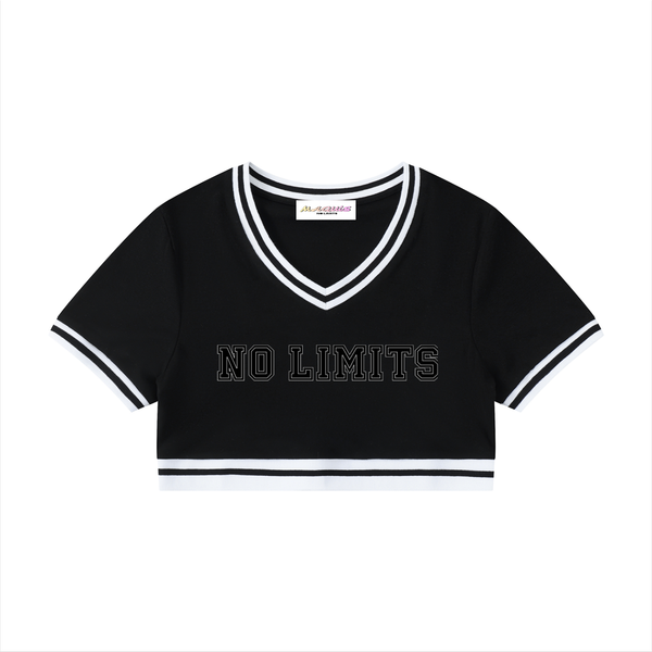 T-shirt court à col en V pour femme - No Limits