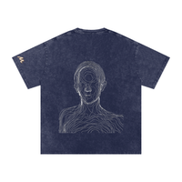 T-shirt oversize en coton à effet délavé « neige »