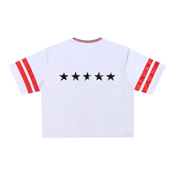T-shirt coupe carrée en maille - Stars
