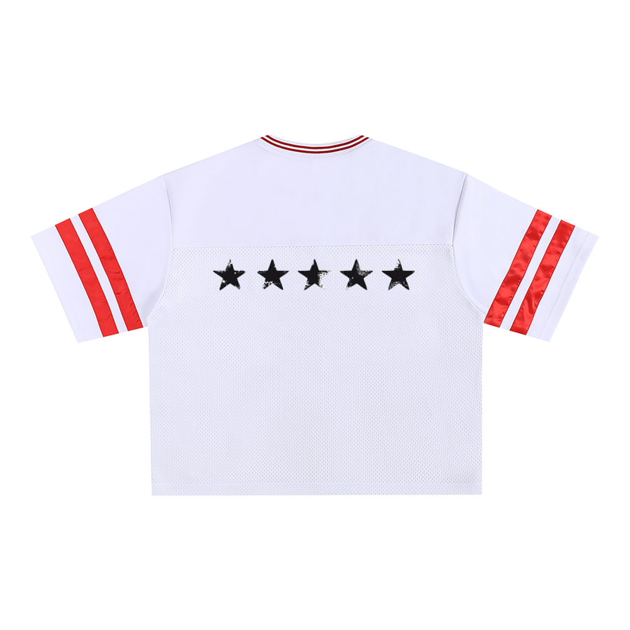 T-shirt coupe carrée en maille - Stars