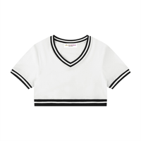 T-shirt court à col en V pour femme - Stargirl