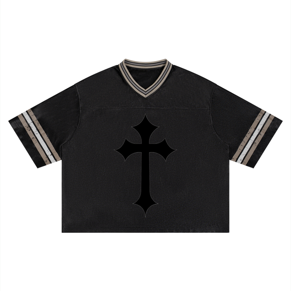 Jersey de football unisexe rayé à coupe ample - Cross