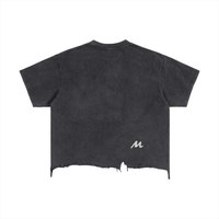 T-shirt coupe carrée, délavage et ourlet usé - Stars