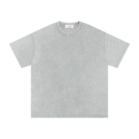 T-shirt oversize en coton à effet délavé « neige » - Lightning
