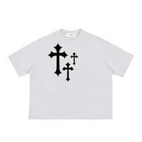 T-shirt classique coupe ample et carrée - Roses