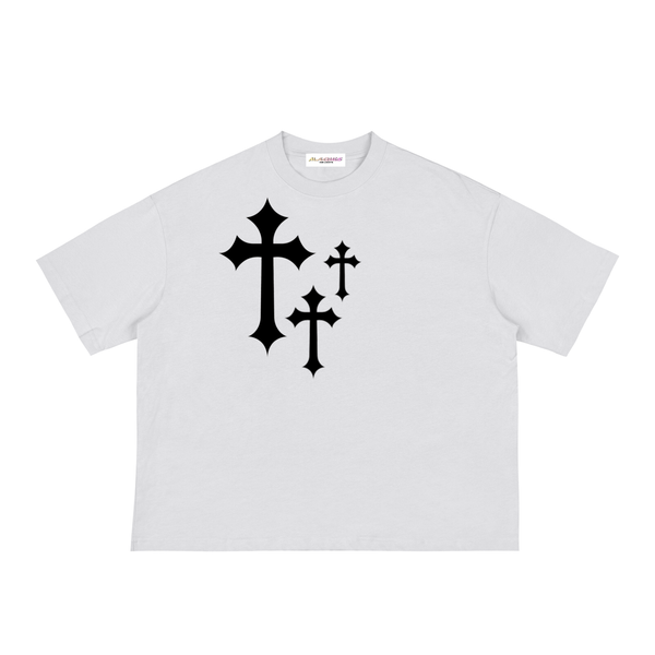 T-shirt classique coupe ample et carrée - Roses