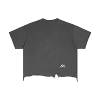 T-shirt coupe carrée, délavage et ourlet usé - Stars