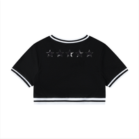 T-shirt court à col en V pour femme - Stars