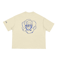 T-shirt classique coupe ample et carrée - Roses