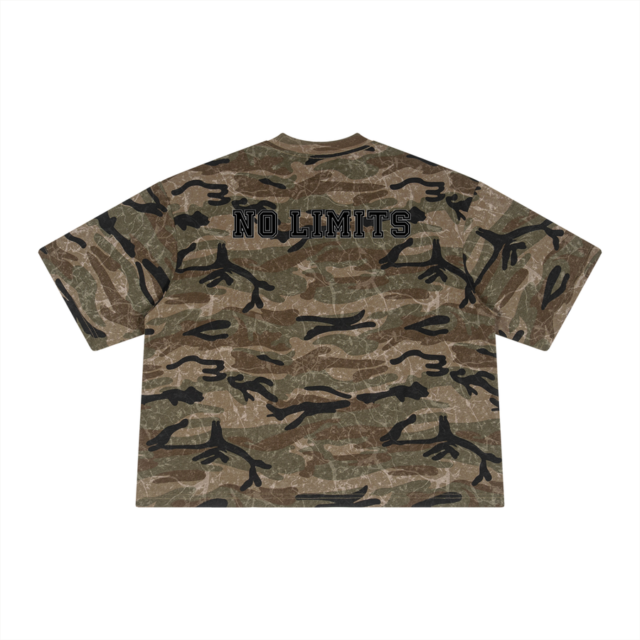 T-shirt unisexe coupe carrée à motif camouflage - No Limits