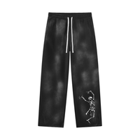 Jogging unisexe à jambes larges et effet délavé - Dancing Devil