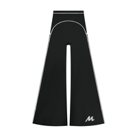Pantalon de yoga évasé taille haute pour femme