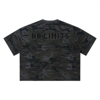 T-shirt unisexe à motif camouflage et coupe carrée - No Limits