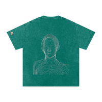 T-shirt oversize en coton à effet délavé « neige »