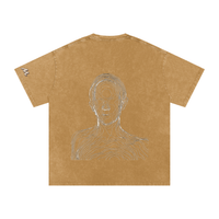 T-shirt oversize en coton à effet délavé « neige »