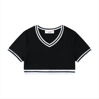 T-shirt court à col en V pour femme - Stargirl