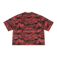 T-shirt unisexe coupe carrée à motif camouflage