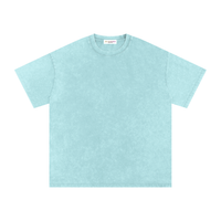 T-shirt oversize en coton à effet délavé « neige » - Lightning