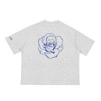T-shirt classique coupe ample et carrée - Roses