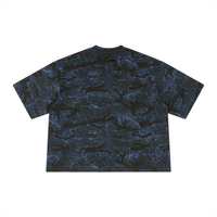 T-shirt unisexe coupe carrée à motif camouflage