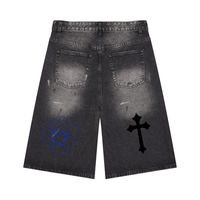 Short en jean ample vintage pour homme