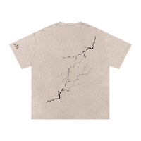 T-shirt oversize en coton à effet délavé « neige » - Lightning