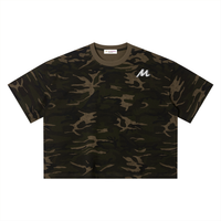 T-shirt unisexe à motif camouflage et coupe carrée