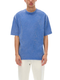T-shirt oversize en coton à effet délavé « neige » - Lightning