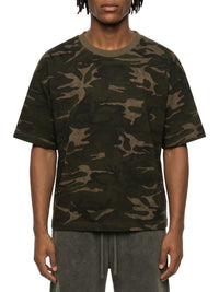 T-shirt unisexe à motif camouflage et coupe carrée - No Limits
