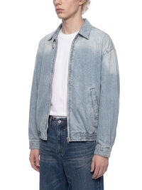 Veste en jean zippée unisexe à effet délavé - Stars