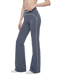 Pantalon de yoga évasé taille haute pour femme